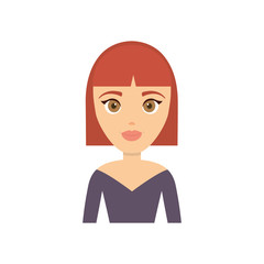 cartoon woman icon