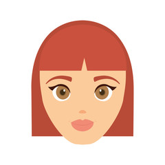 cartoon woman icon