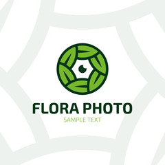 Vector Flora Photo Logo Template