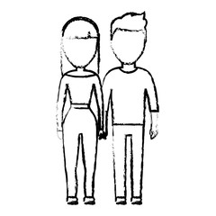 avatar couple of woman and man icon