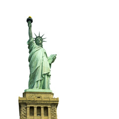 Fototapeta premium Statua della Libertà su sfondo bianco 