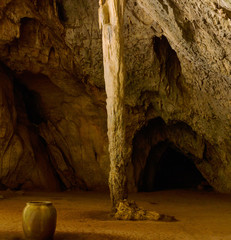 Geological formations in Phraya Nakhon Cave. Thailand