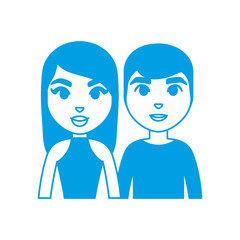 cartoon happy couple icon