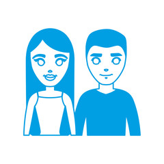 cartoon happy couple icon