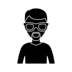 man with glasses icon
