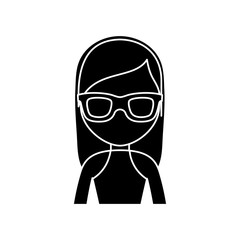 woman with glasses icon
