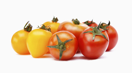 tomatoes on white background