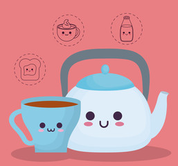 kawaii breakfast food design