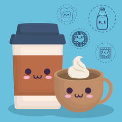 kawaii breakfast food design