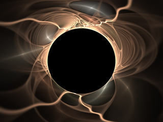 Naklejka premium Czarna dziura streszczenie Fraktal Design