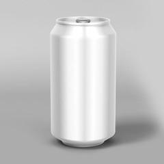 light and shiny aluminum cans for beer and soft drinks or energy. Packaging 500 and 330 ml. Object, shadow, and reflection on separate layers. 