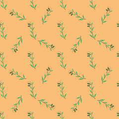 Twig green on orange background