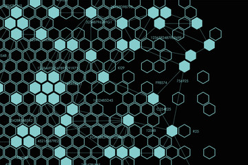 Business block chain illustration.