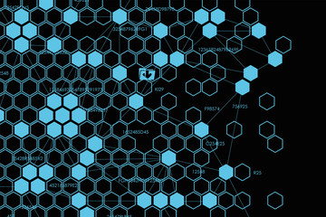Business block chain illustration.