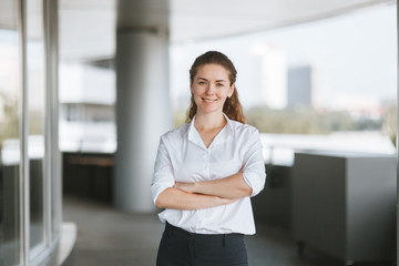 Fototapeta premium Portrait of business girl