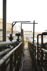 Walk way in factory.