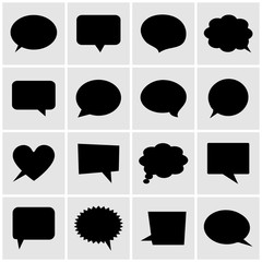 Speech bubble icon set