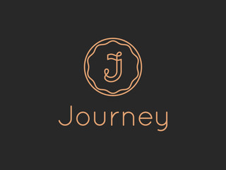 Letter J Journey Alphabet Logo