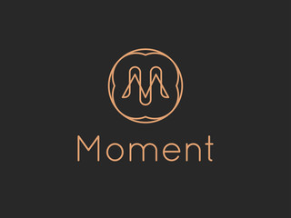 Letter M Moment Alphabet Logo
