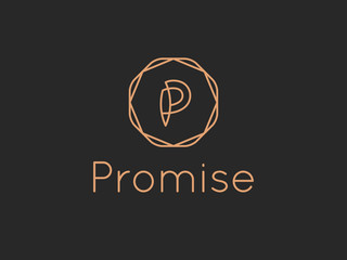 Letter P Promise Alphabet Logo