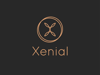 Letter X Xenial Alphabet Logo