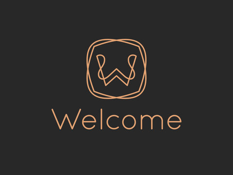 Letter W Welcome Alphabet Logo