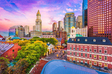 Boston, Massachusetts, États-Unis paysage urbain du centre-ville.