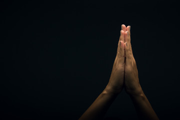 Fototapeta premium Language of the hands, signaling to pray
