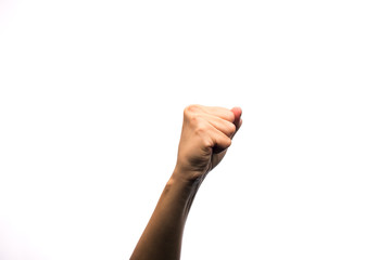Language of hands, signaling triumph or victory