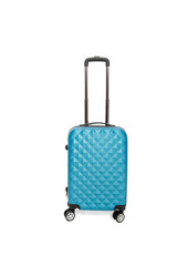 blue suitcase for trips