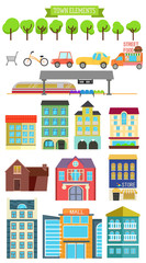 Obraz premium Town elements