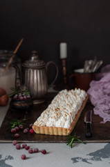Cranberry Meringue Tart