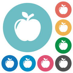 Apple flat round icons