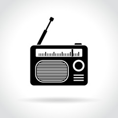 radio icon on white background