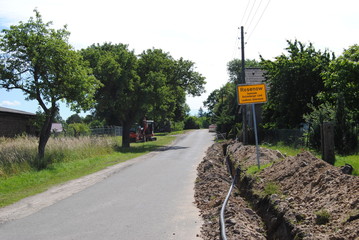 Bauarbeiten in Rosenow