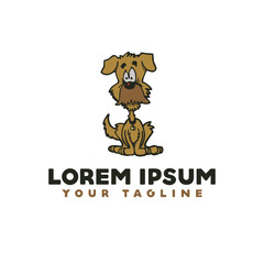 old dog logo. cartoon logo design concept template