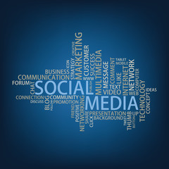 Social Media Tag Cloud, vector