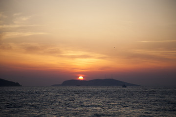 Sunset and prince islands
