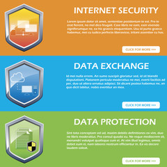 Internet security, data protection and data exchange design concept