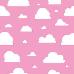 Wolken - Muster - pink - rosa