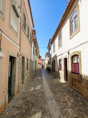 Narrow charming streets of Cascais, Portugal