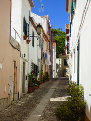 Fototapeta na wymiar Narrow charming streets of Cascais, Portugal