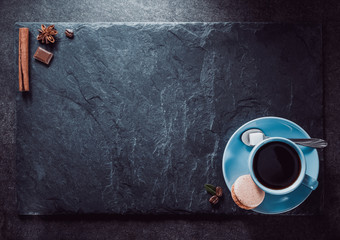 cup of coffee and slate