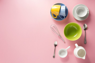 kitchenware at abstract background