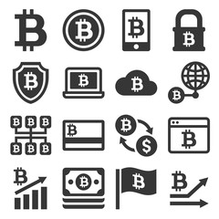Bitcoin Icons Set