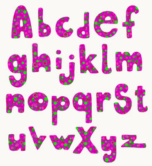 Hand drawn summer letters