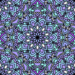 Hand drawn oriental ornamental ethnic lace card background for t shirt design, vintage card, party invitation, yoga poster