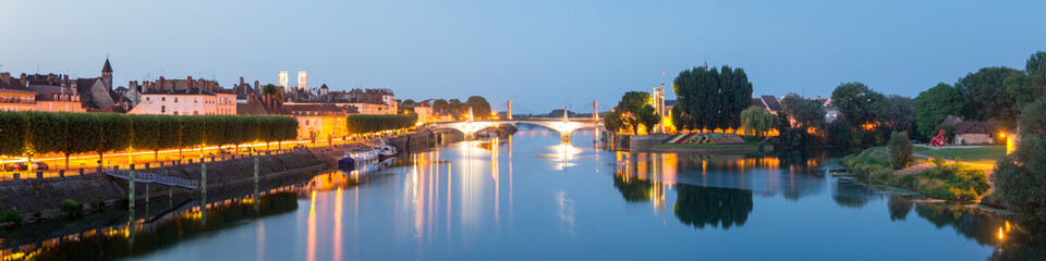Panorma of Chalon sur Saone, France