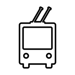 Trolleybus line icon. Public transport vector symbol