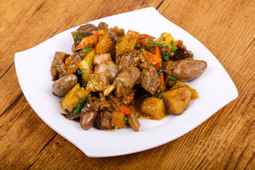 Chicken hearts